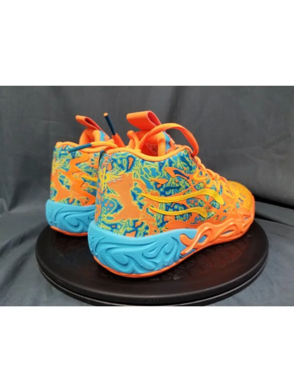 Puma LaMelo Ball MB.04 Graffiti JR Bright Aqua-Heat Fire Boys Size 7 NEW NO BOX!